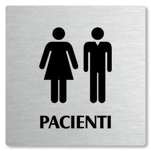 WC pacienti, 100x100mm, stříbrná, Nevada